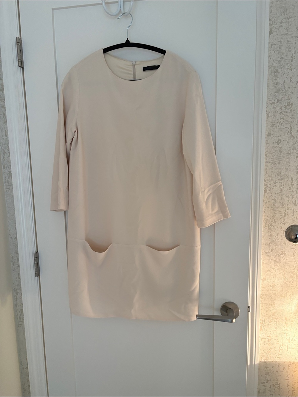 The Row Cream Shift Tunic with Front Pockets